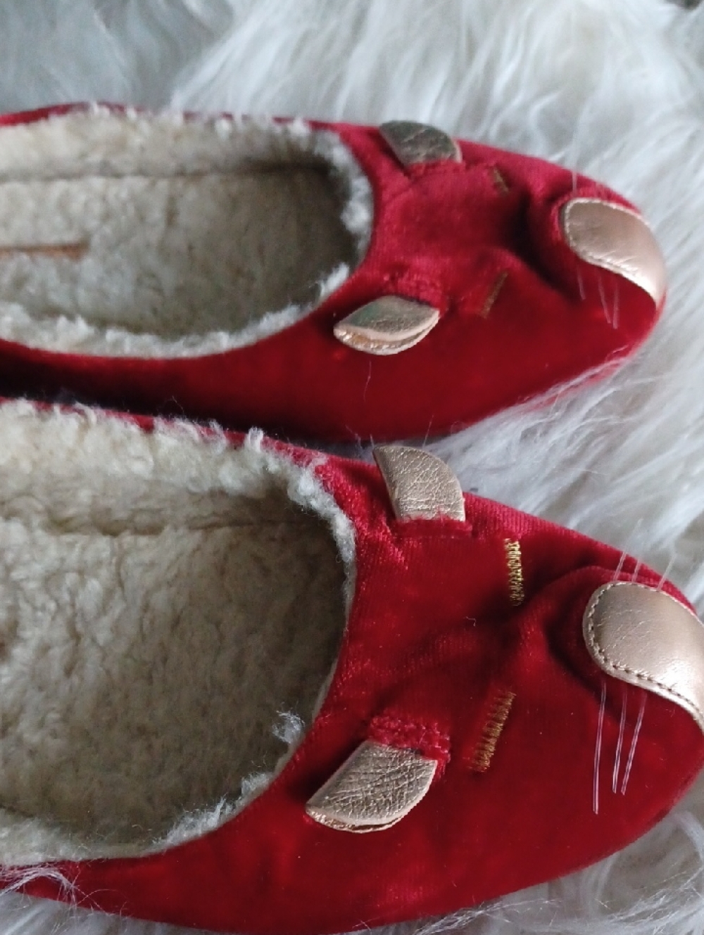 Marc By Marc Jacobs Velour Cat Face Flats - Picture 2 of 16